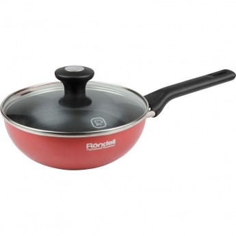 Сковорода глубокая с крышкой RONDELL KORALLE 20x6,8 см